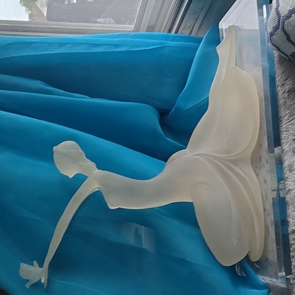La  Bella Luce Frosted Lucite Acrylic Sculpture Of A Woman Dancer.